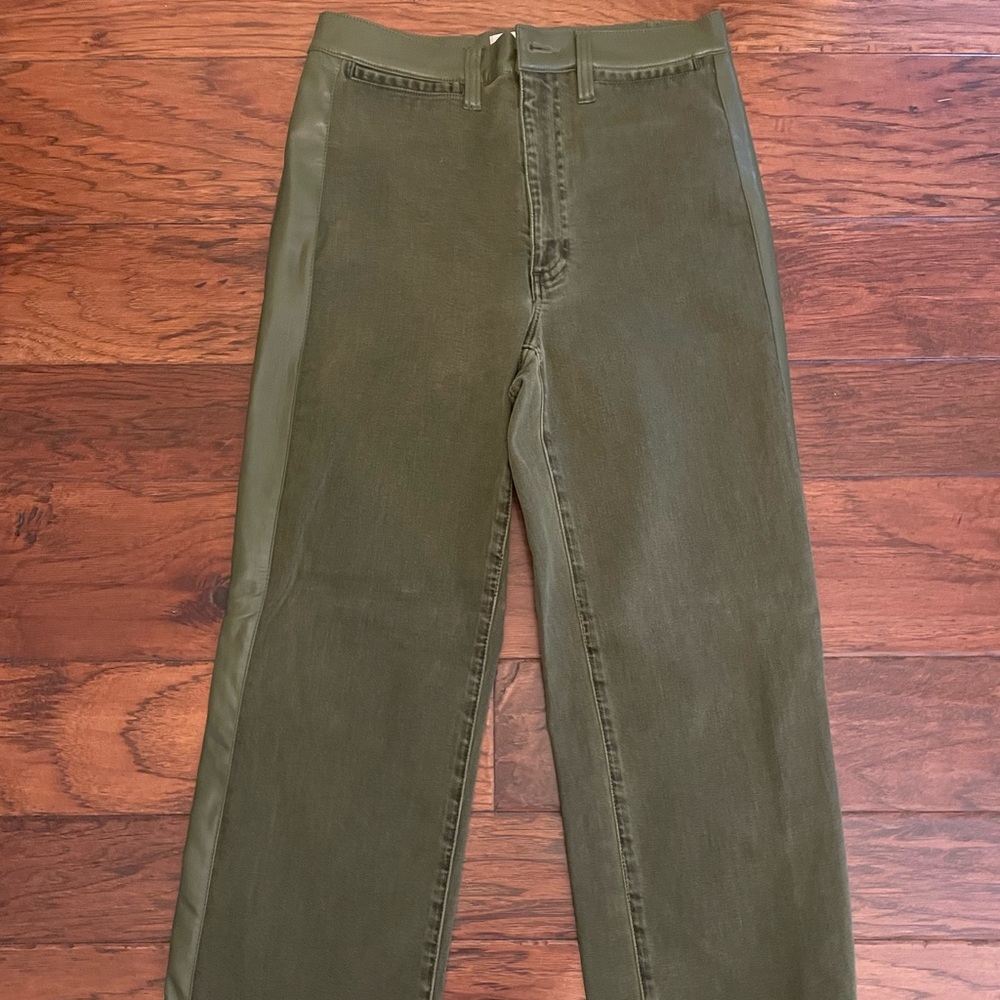 Alice + Olivia Denim and Leather Jeans